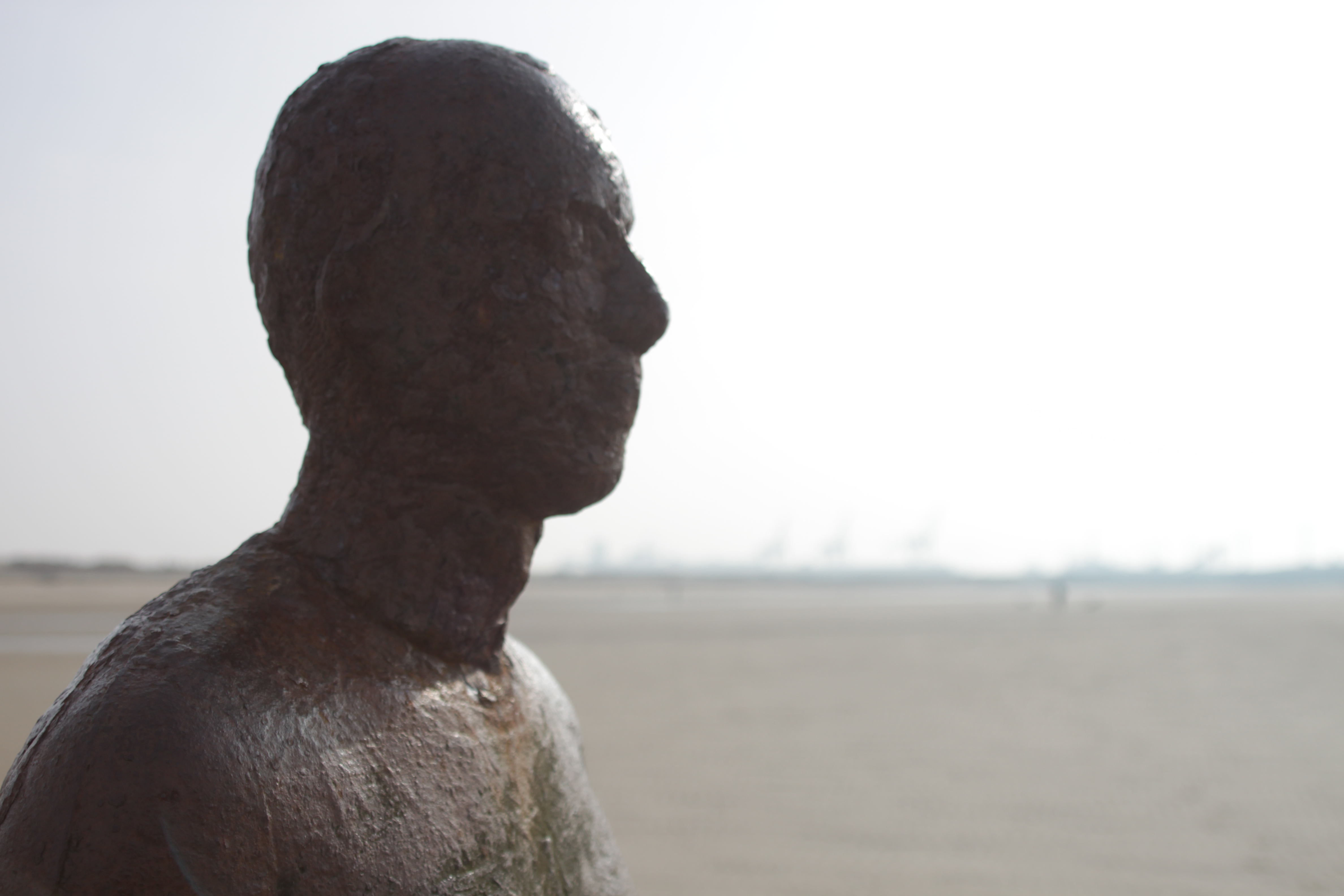 One of a series of sculptures in Crosby, north of Liverpool. 